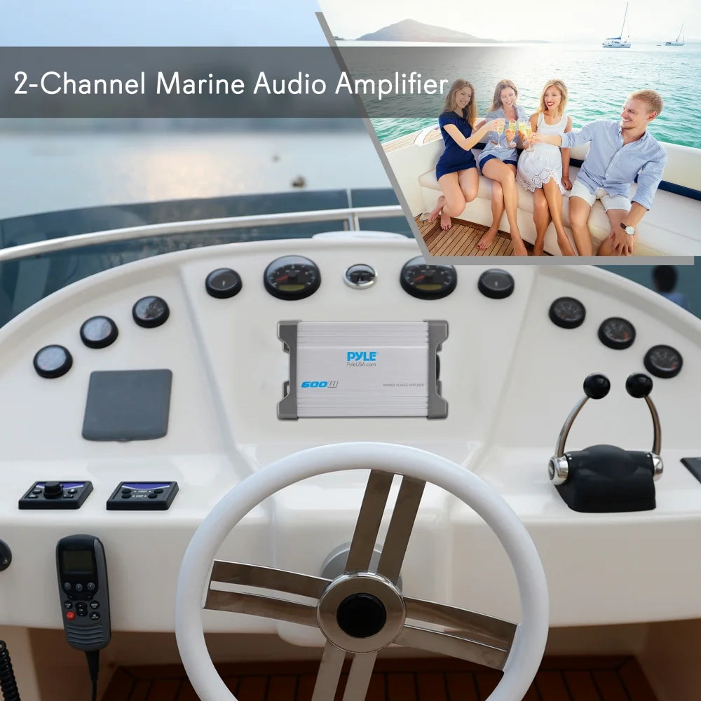 Waterproof 600 W 2 Channel Marine Power Audio Amplifier G653457
