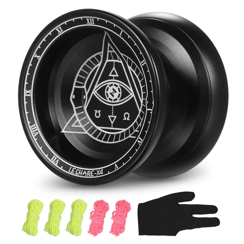 Aluminum Alloy Yoyo Ball with 5 Strings and User Manual E415