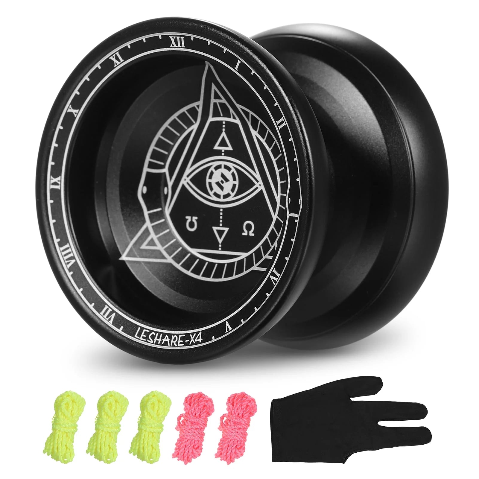 Aluminum Alloy Yoyo Ball with 5 Strings and User Manual E415