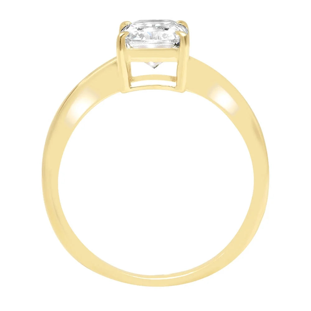 14K Yellow Gold Solitaire Diamond Engagement Ring size 9 X2883