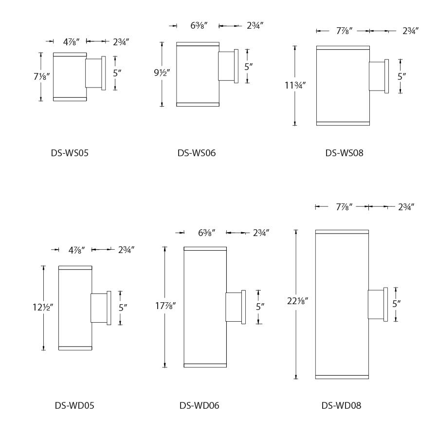 5 LED Double Side Wall I477