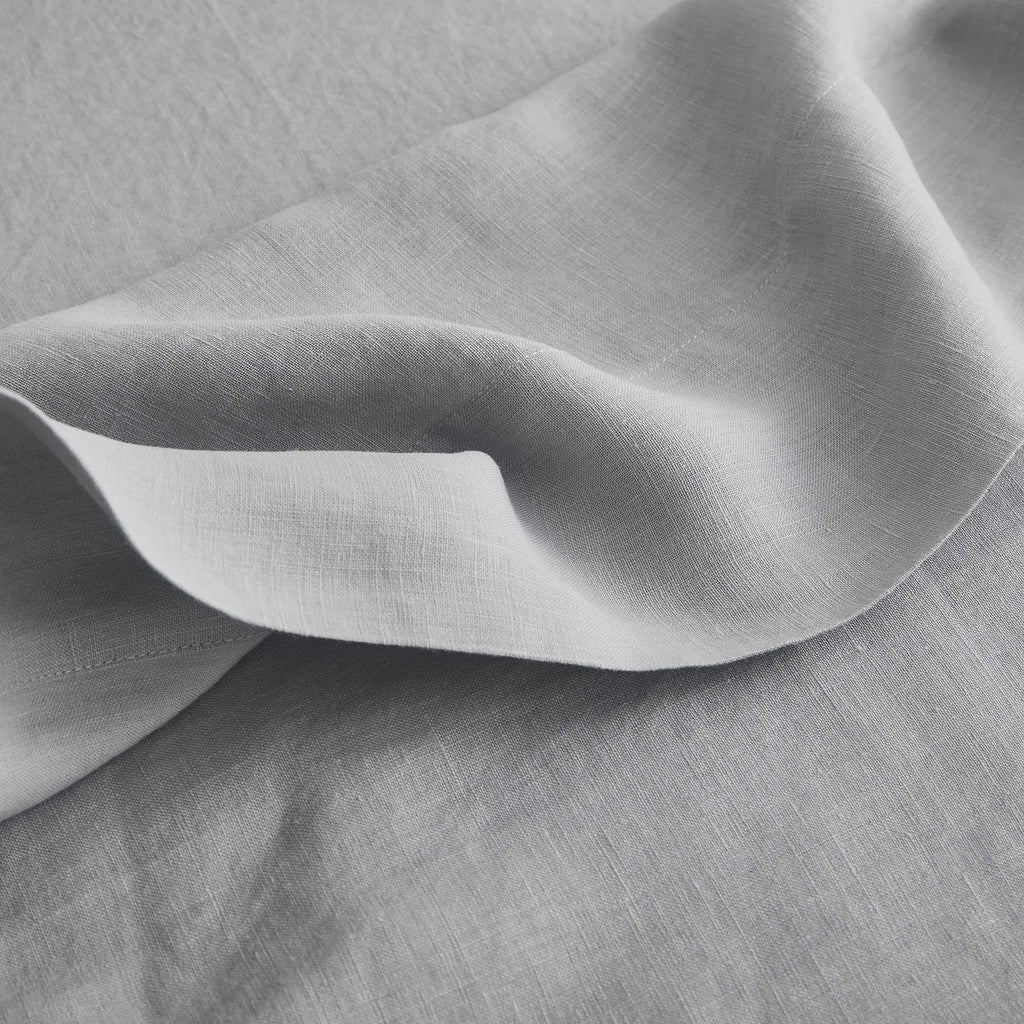 French Linen Flat Sheet Snow Full Queen D8918