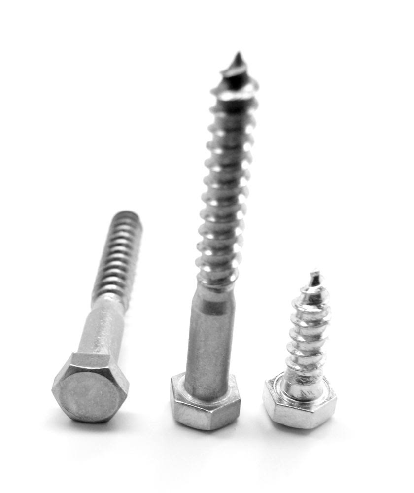 1/4x22-10 x 4x22 Hex Lag Screw Stainless Steel 18-8 Pk 250 P753