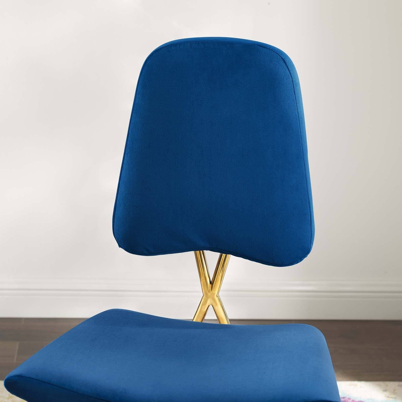 Navy Velvet Counter Stool W113