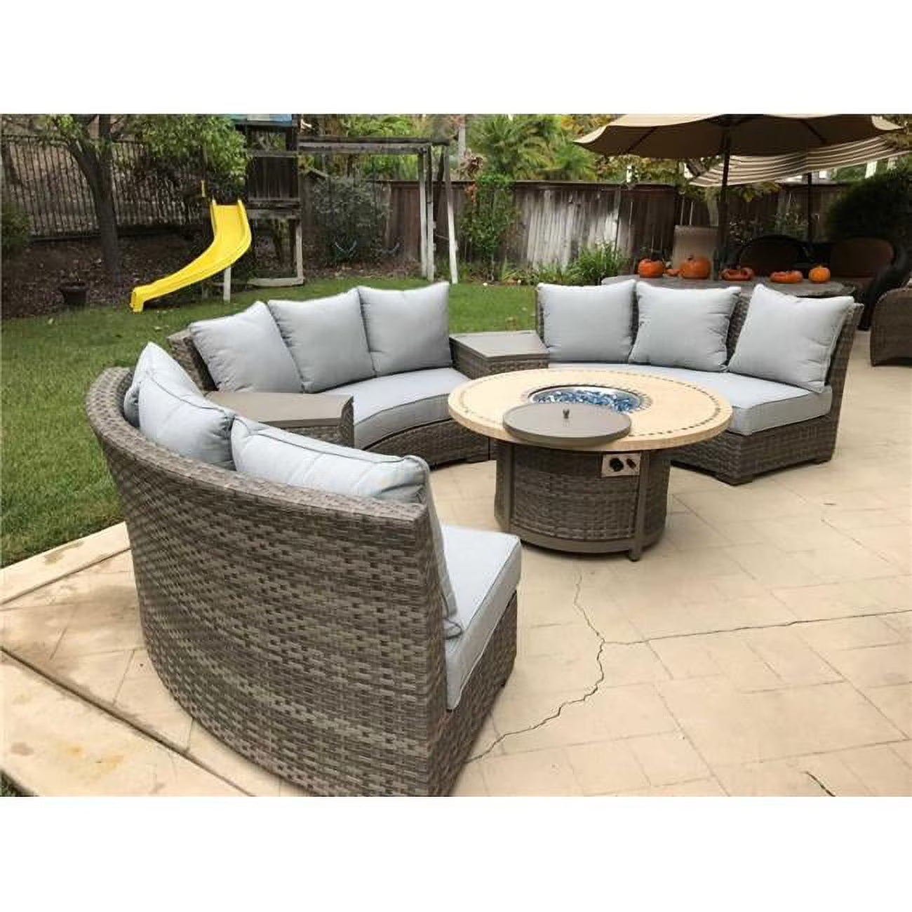 Circular Sofa Set - 6 Piece S132809