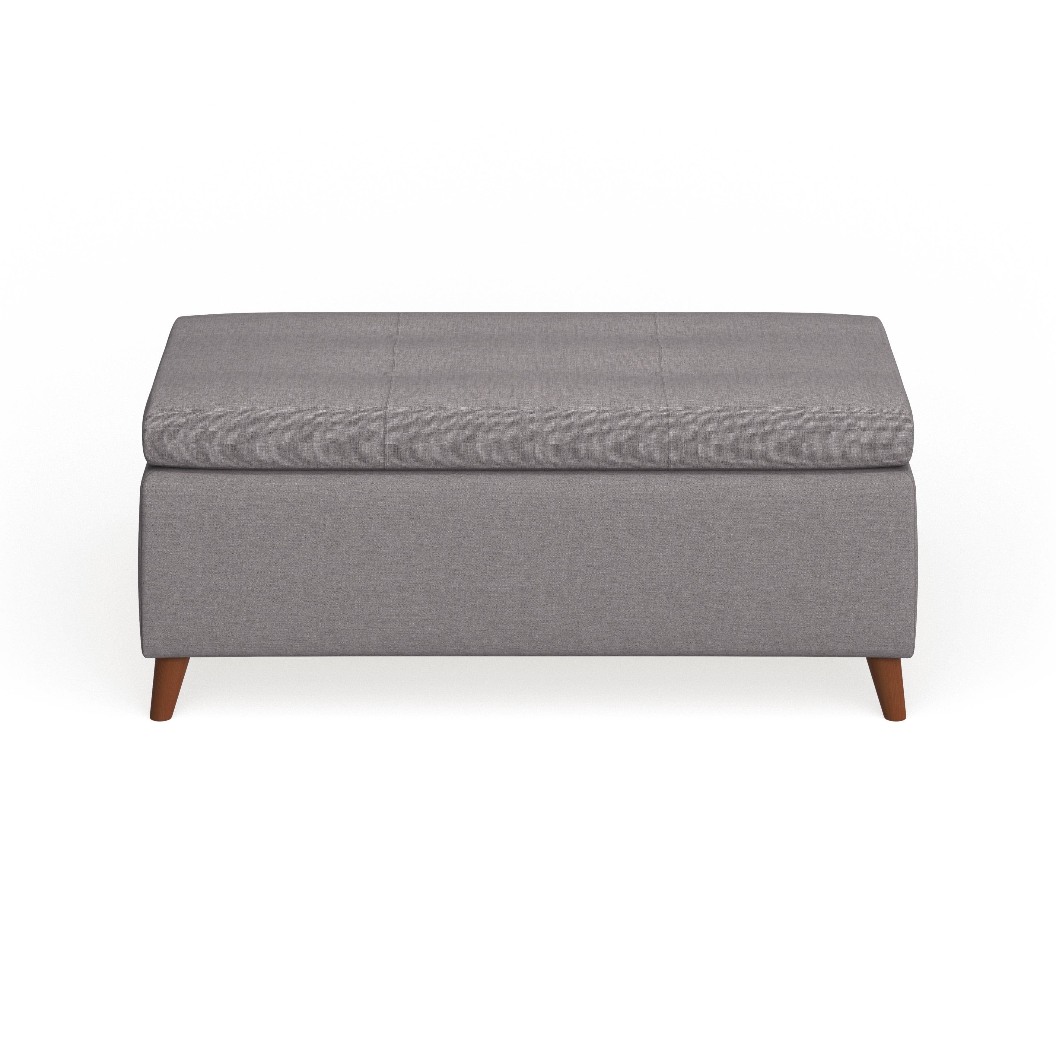 Light Blue Storage Ottoman Bench K6968