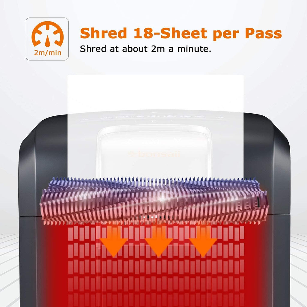 18 Sheet Cross-Cut Paper Shredder with Jam Proof System, Black Q305