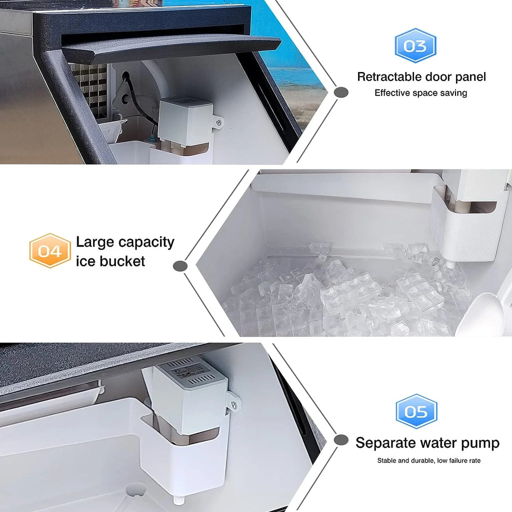 132lbs per Day Automatic Ice Cube Machine S412