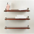 3-Piece Wood Wall Shelf Set Weathered Gray S29835