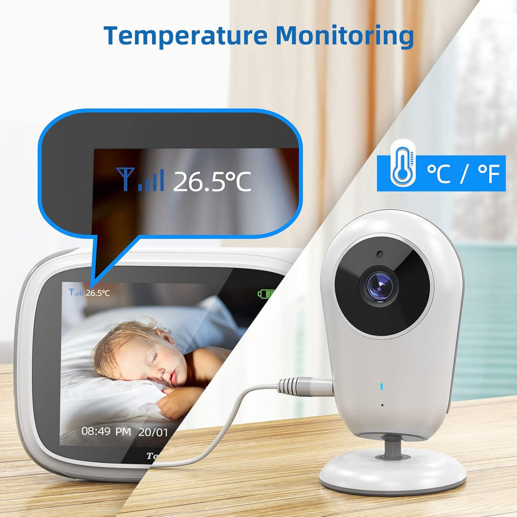 Baby Monitor with Camera and Audio, No WiFi, 2-Way Talk-Back, Infrared Night Vision, Pack of 2 I5016