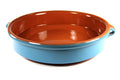Mediterranean Blue Terra Cotta Cazuela, Round - 12.8 inch E576