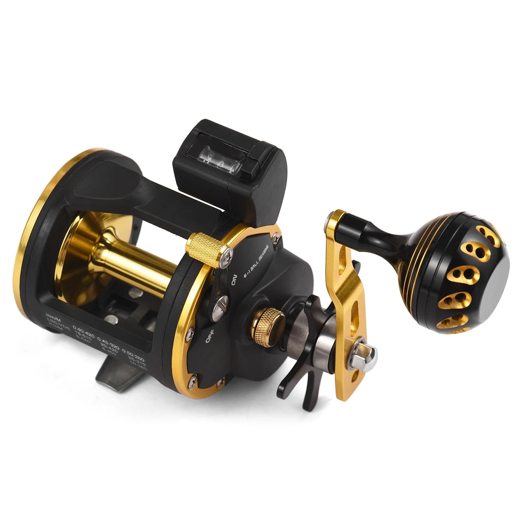 Fishing Reel with Digital Display Line Counter 6+1 BB Ice Fishing Gear 4.1:1 Ratio L837257