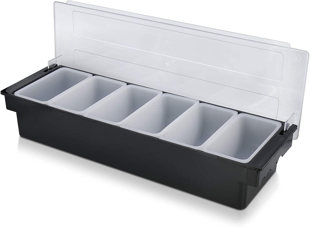 Black Pack of 2 Chilled Condiment Dispenser Serving Container U2766