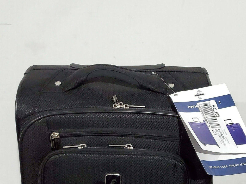 Black Expandable Spinner Suitcase V6018