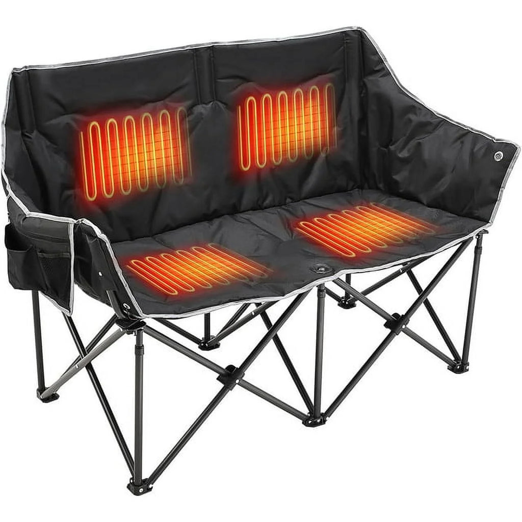 Heated Double Folding Camping Chair Z860297