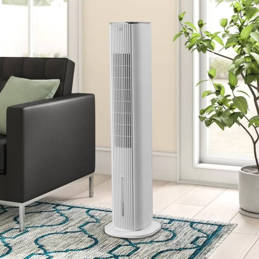 Portable Air Conditioner Cooler Fan Humidifier with LED Indicator & Temperature Display - Blue R7074