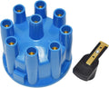 Blue 8 Cylinders Distributor Cap and Rotor Kit C42223
