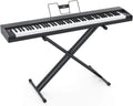88 Key Full Size Portable Digital Piano with Bluetooth Sustain Pedal Music Stand Black Q119360