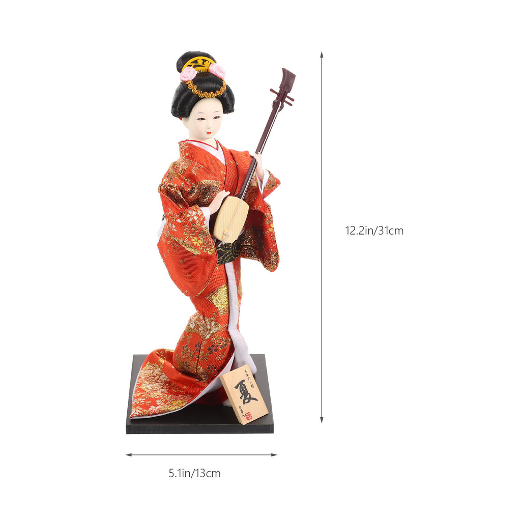 Japanese Geisha Ornaments Antique Statue Miniature Dolls G5404