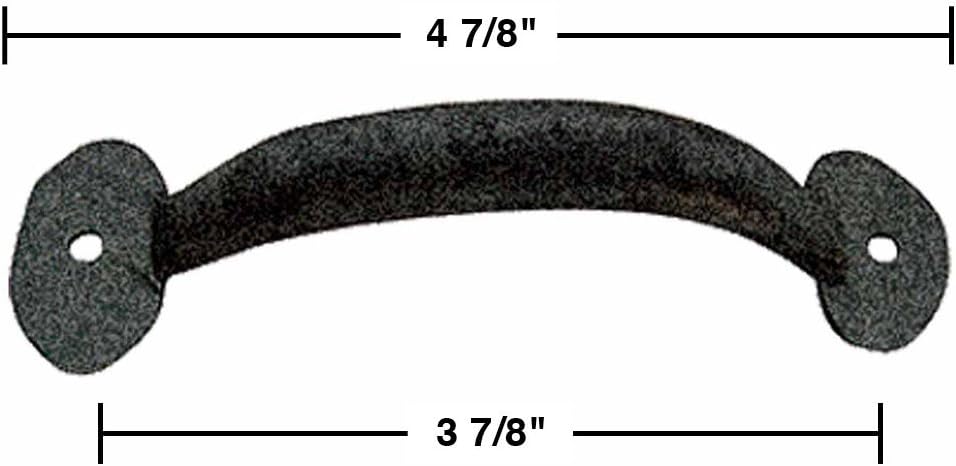 Black Wrought Iron Cabinet Drawer Handle Pack Of 12 S810423