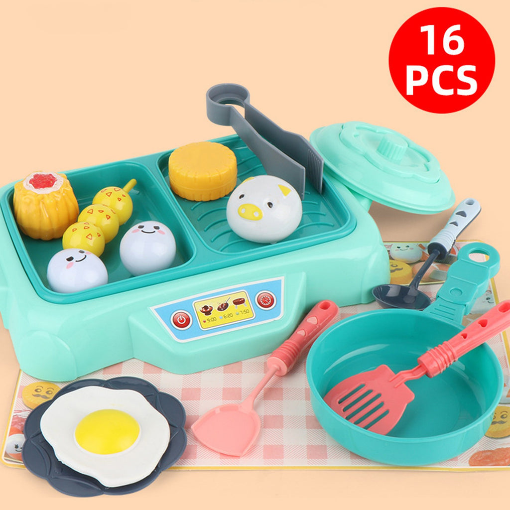 Educational Toys Grill Barbecue Set BBQ Food Toys with Music Lights Kids Spatula P272