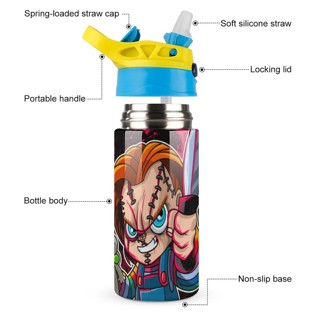 Insulated Stainless Steel Water Bottle with Straw M54299