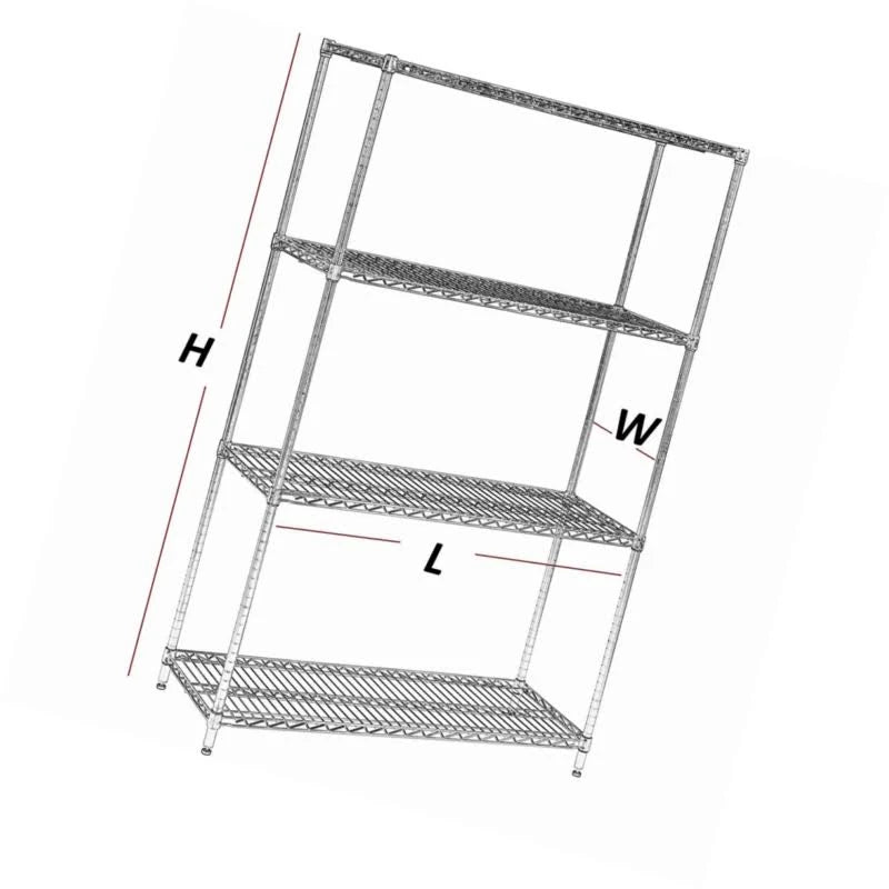 Chrome Standard Starter Shelving Unit D191036