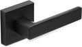 6 Pack Heavy Duty Entry Lever Door Handle and Single Cylinder Deadbolt Lock Set, Matte Black X7019