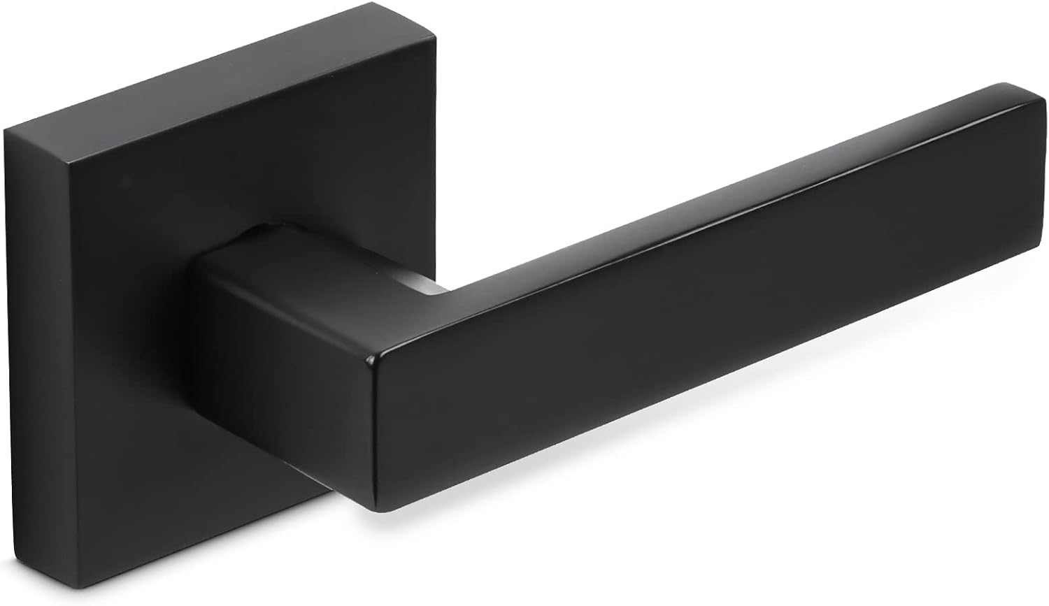 6 Pack Heavy Duty Entry Lever Door Handle and Single Cylinder Deadbolt Lock Set, Matte Black X7019