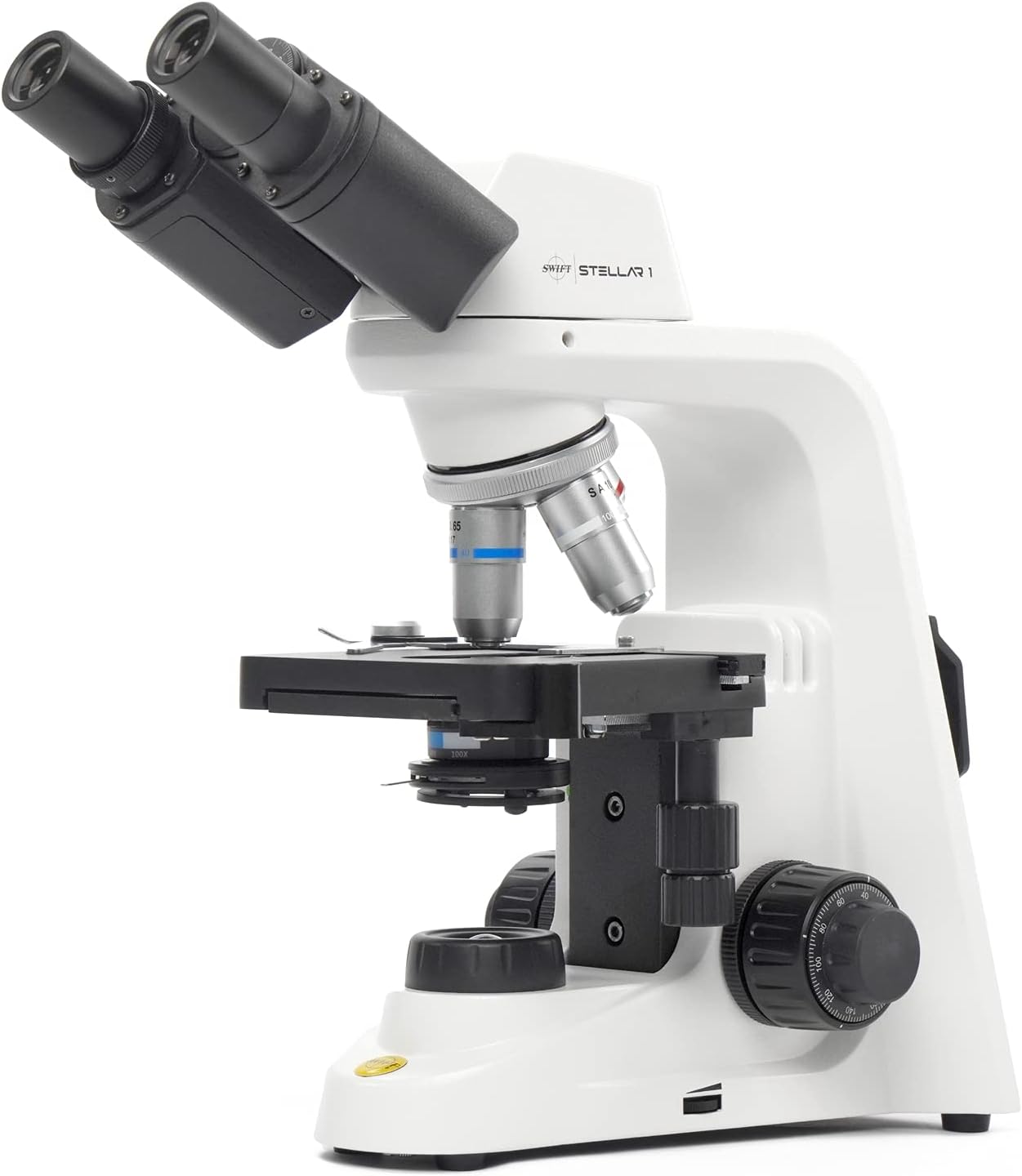 Professional Lab Compound Microscope, 40X-2500X Magnification, Binocular Head, Mechanical Stage A102