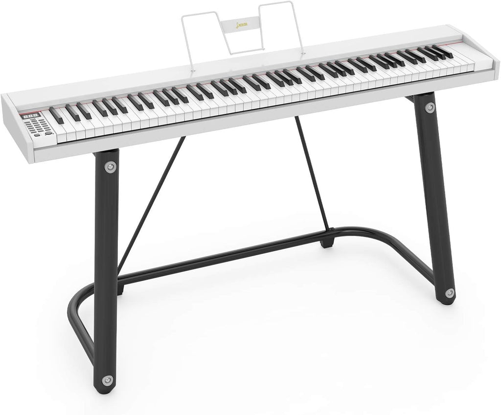 88 Key Full Size Portable Digital Piano with Bluetooth Sustain Pedal Music Stand Black Q119360