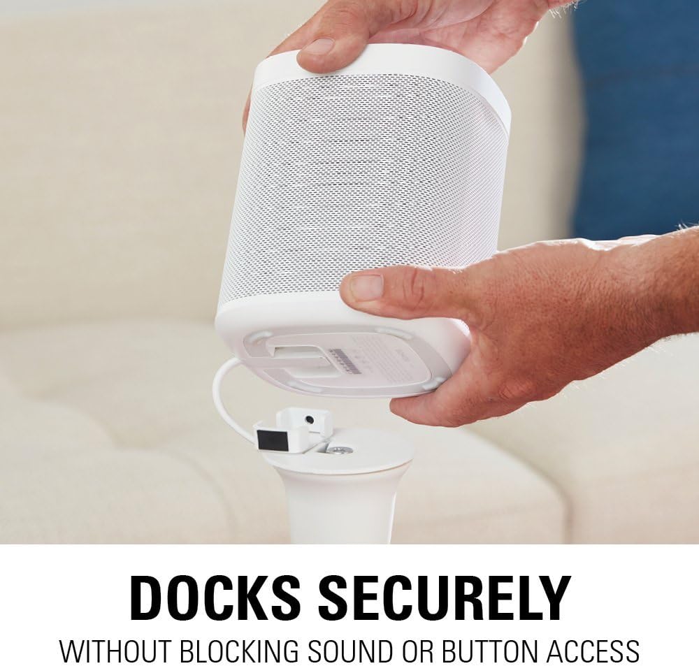 White Single Speaker Stand O985
