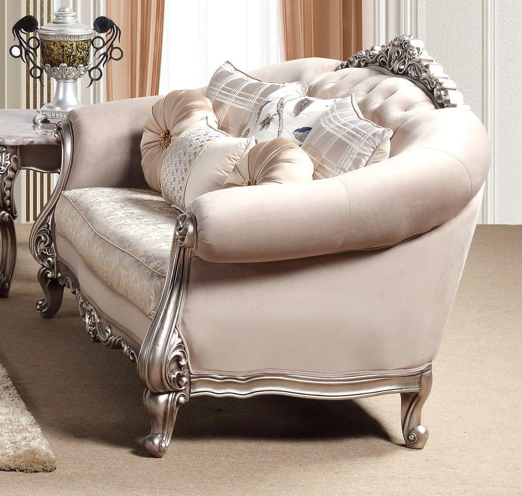 Beige Fabric Sofa Set 2Pc F407