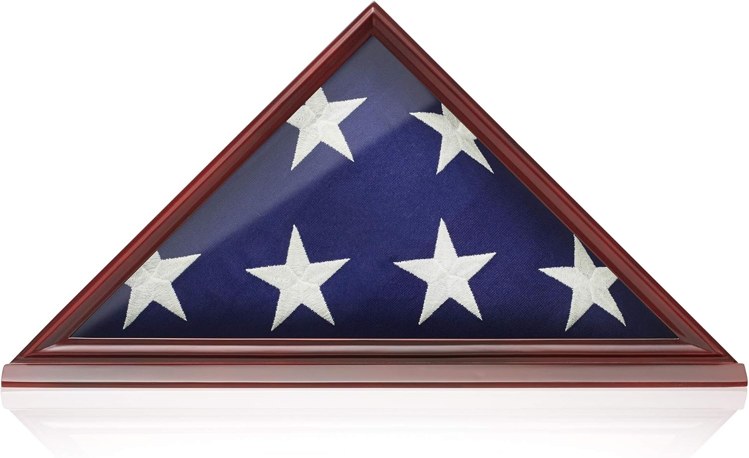 Solid Wood Cherry Finish American Flag Display Case C259648