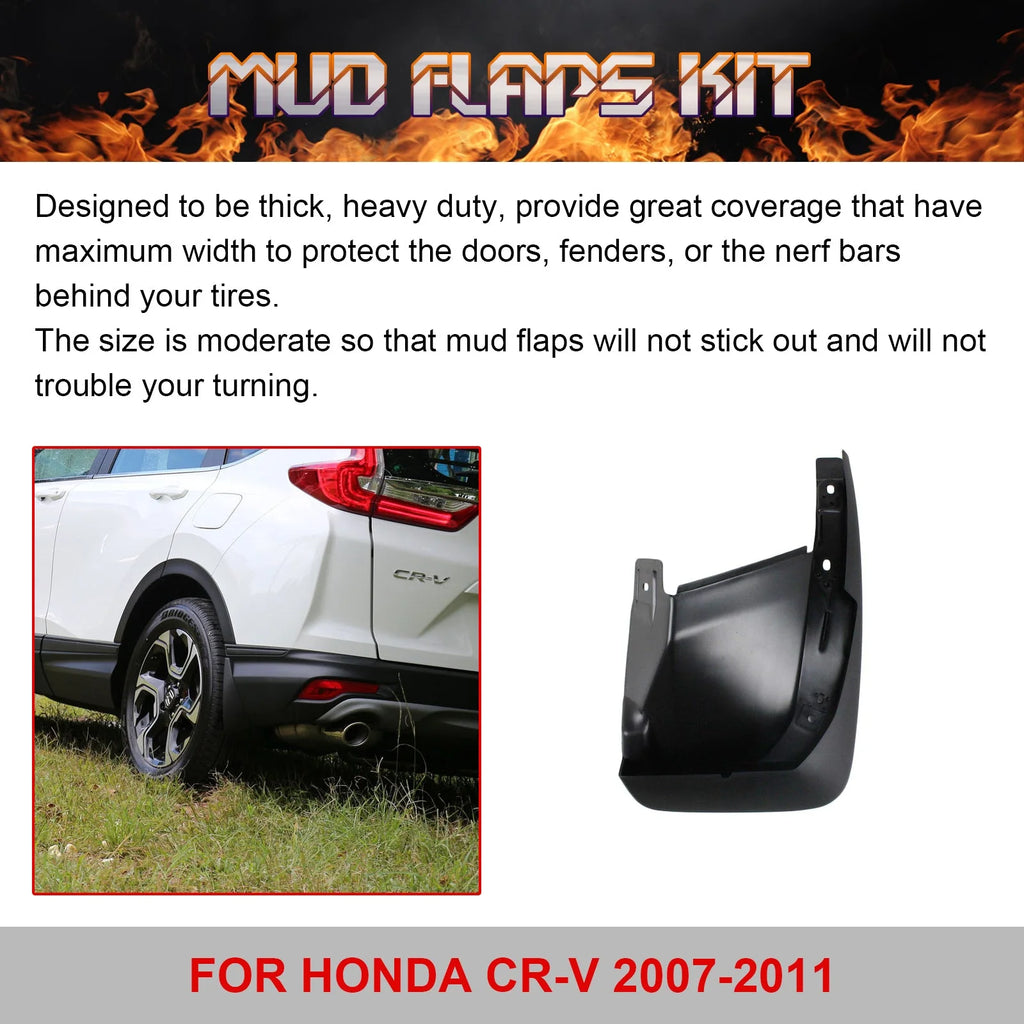 4PCS Front & Rear Mud Flap Splash Guards Fender Flare Mudguard Dirt Slush Trap Protector w/Hardware Accessories Full Set Q412517