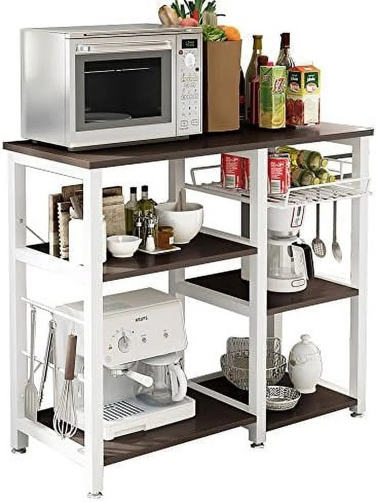 Black 3-Tier Kitchen Baker's Rack Microwave Stand U65616