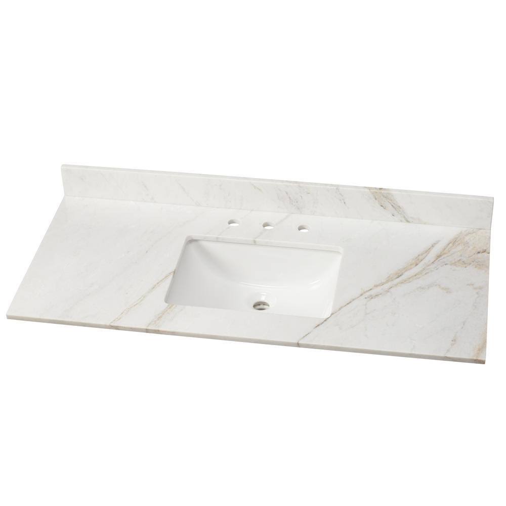 Marble Vanity Top with White Basin Q27153