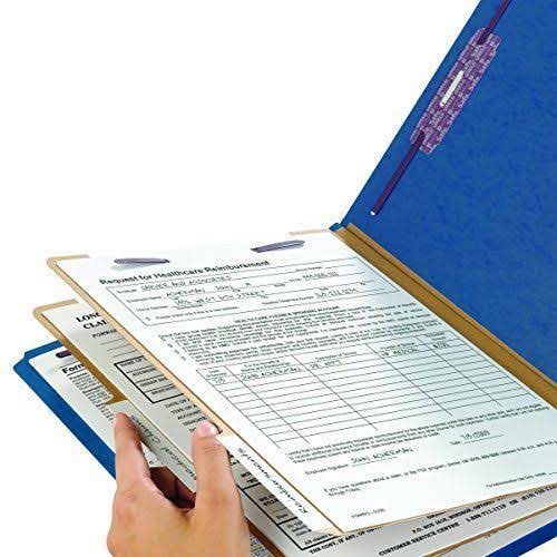 Dark Blue End Tab Pressboard Classification Folders F714499