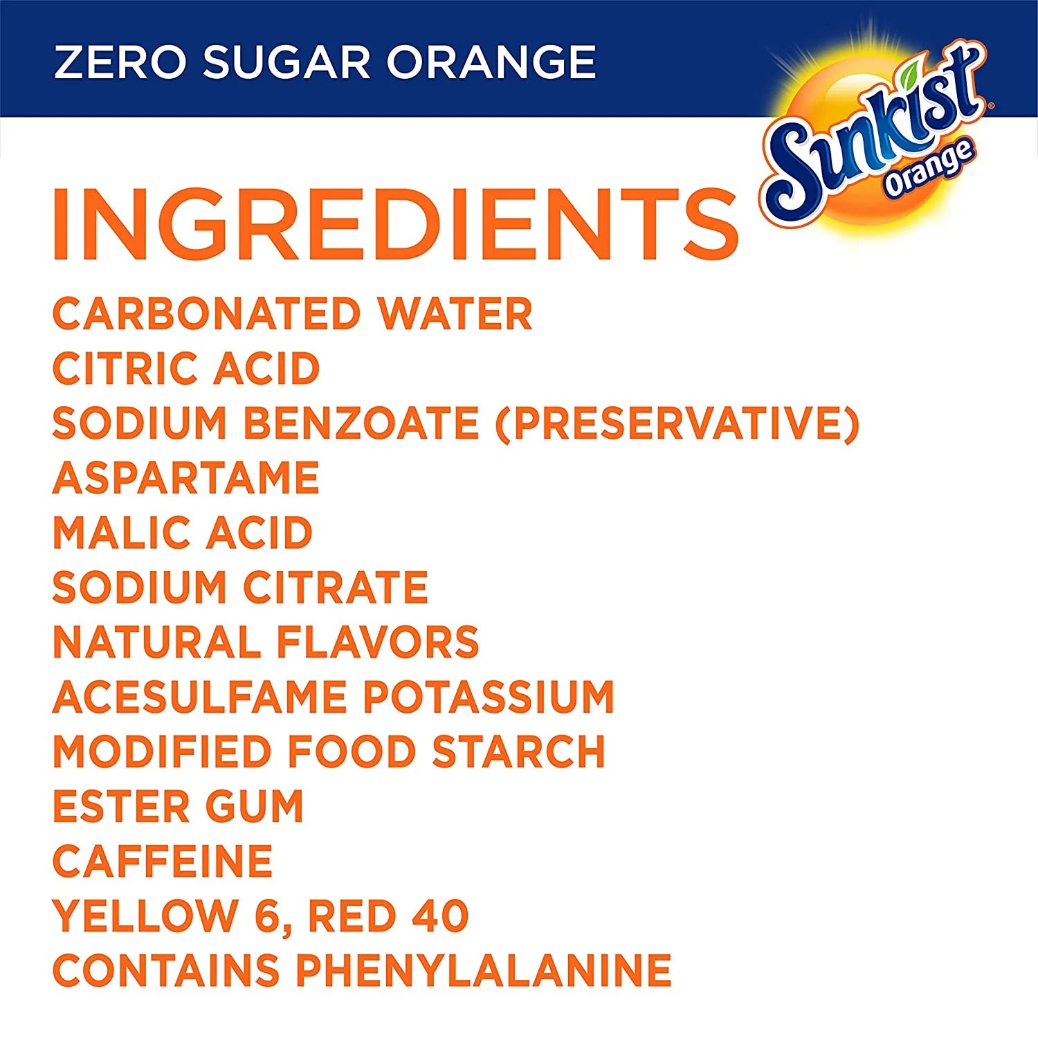 Orange Zero Soda 20 oz Bottles (Pack of 16) P85296