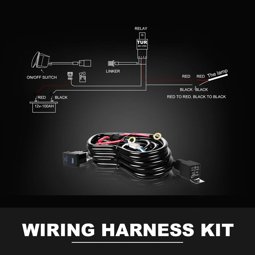 32Inch Curved LED Light Bar Kit with 2X 4Inch 60W LED Cube Light Pods Wiring Harness Spot Flood Combo Work Lights A592003