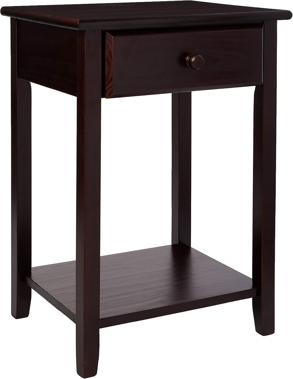 Warm Brown Nightstand with USB Ports K906