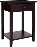 Warm Brown Nightstand with USB Ports K906