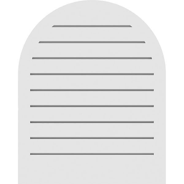Round Top Surface Mount PVC Gable Vent with Brickmould Y330868