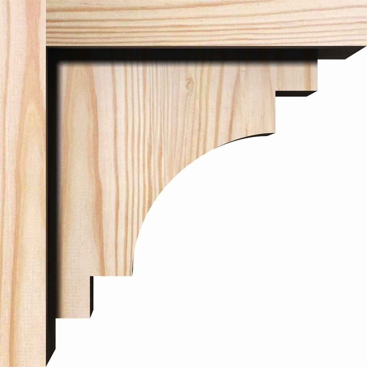 Mediterranean Smooth Corbel with Backplate, Douglas Fir C31911