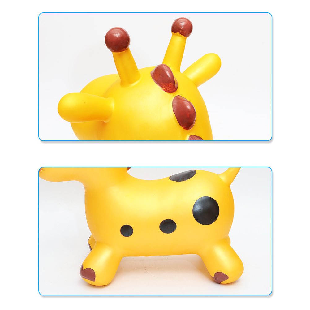 Inflatable Bouncing Horse Outdoor Toy with Air Pump (Yellow) Y26723
