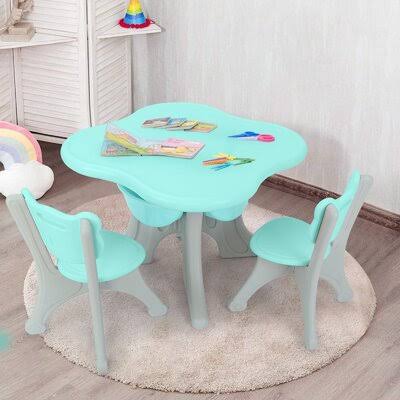 Mint/Gray Kids 3 Play Table and Chair Set F22750