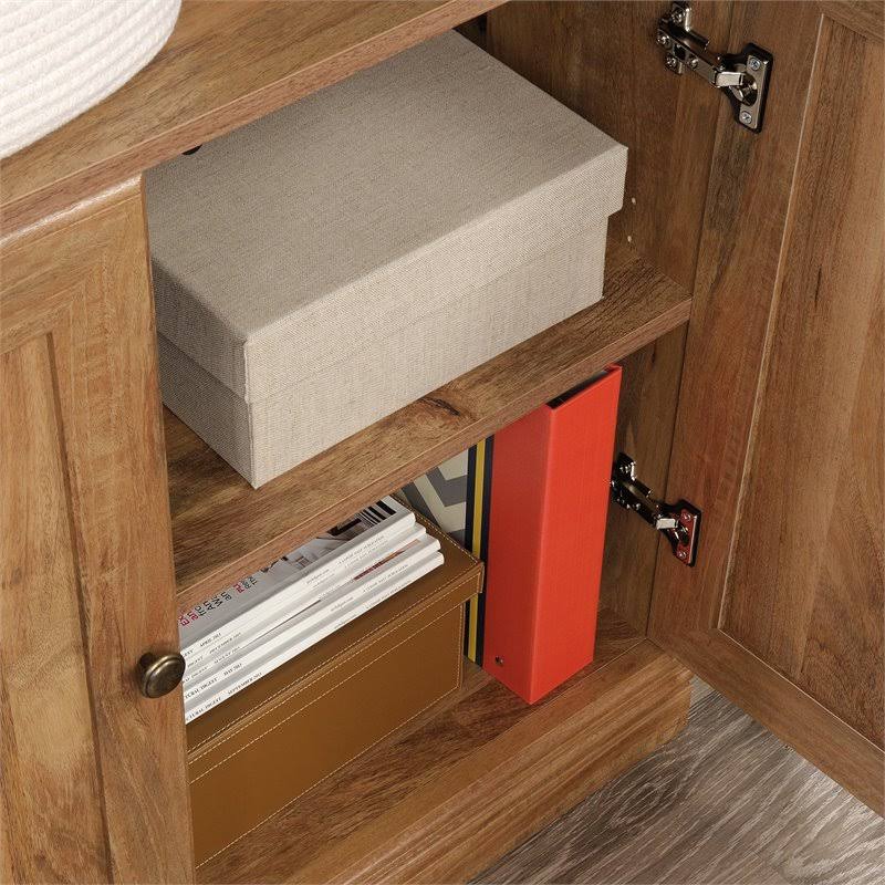 Sindoori Mango Beige 3-Shelf 2-Door Tall Wood Bookcase A6005