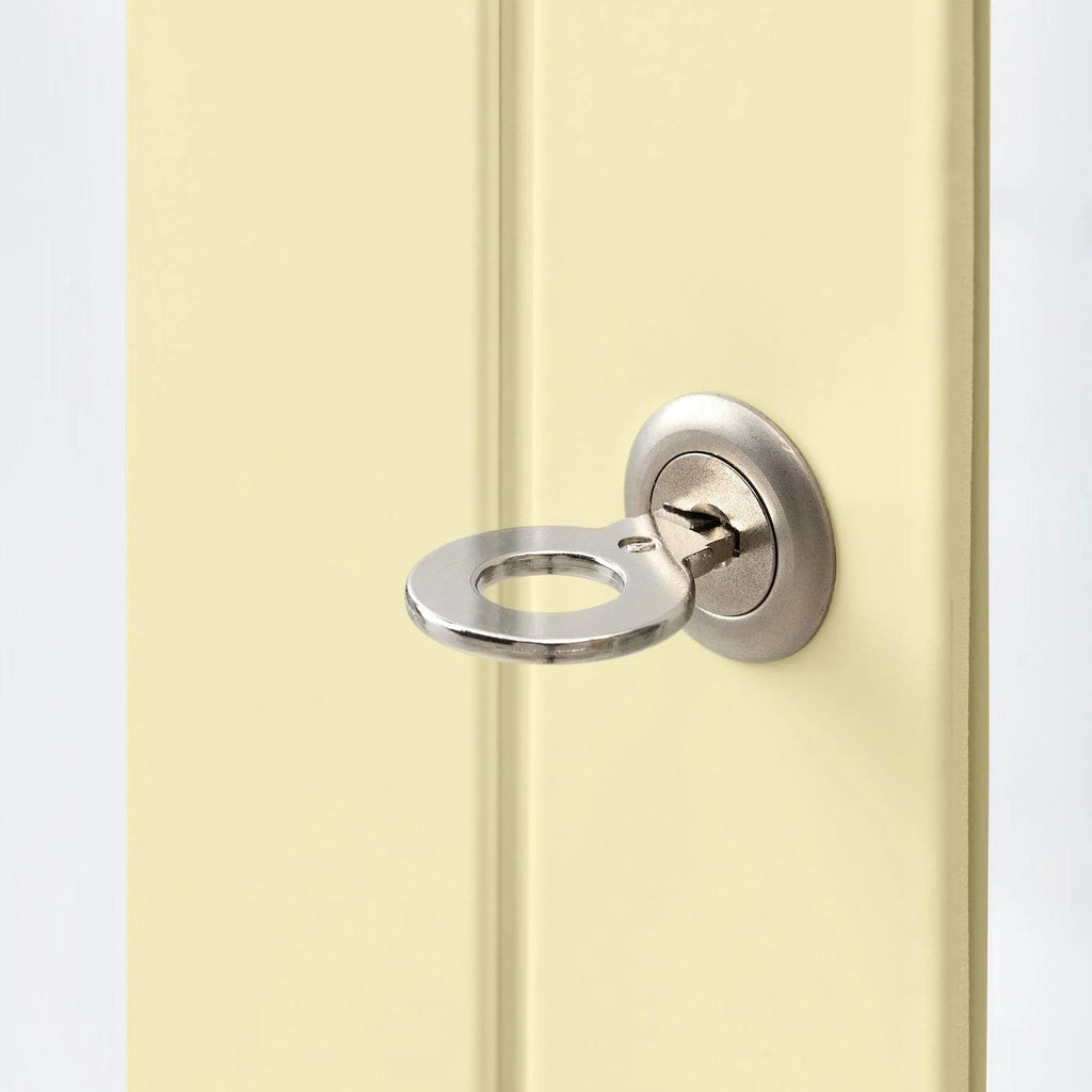 Glass-Door Cabinet Light Yellow B284233