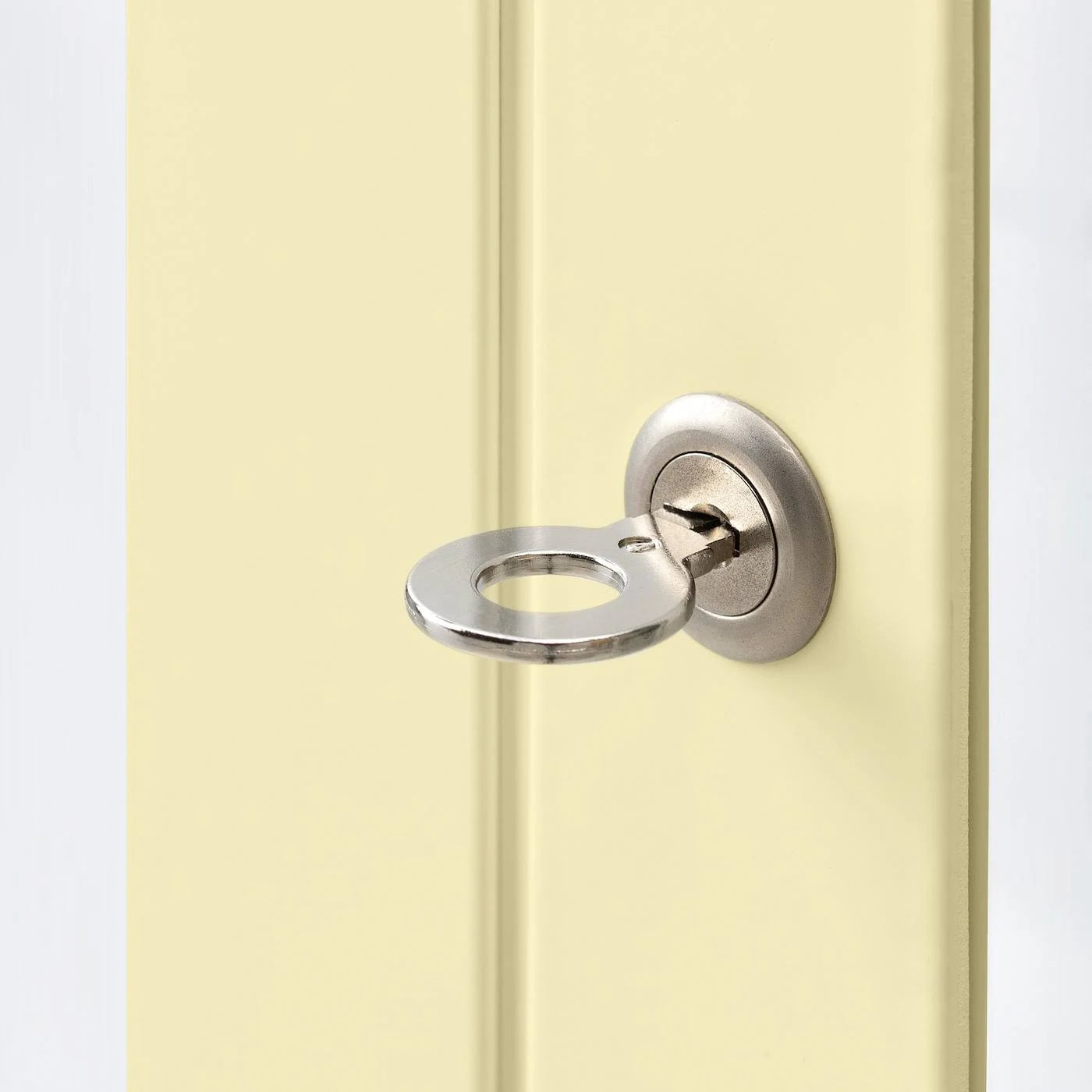 Glass-Door Cabinet Light Yellow B284233