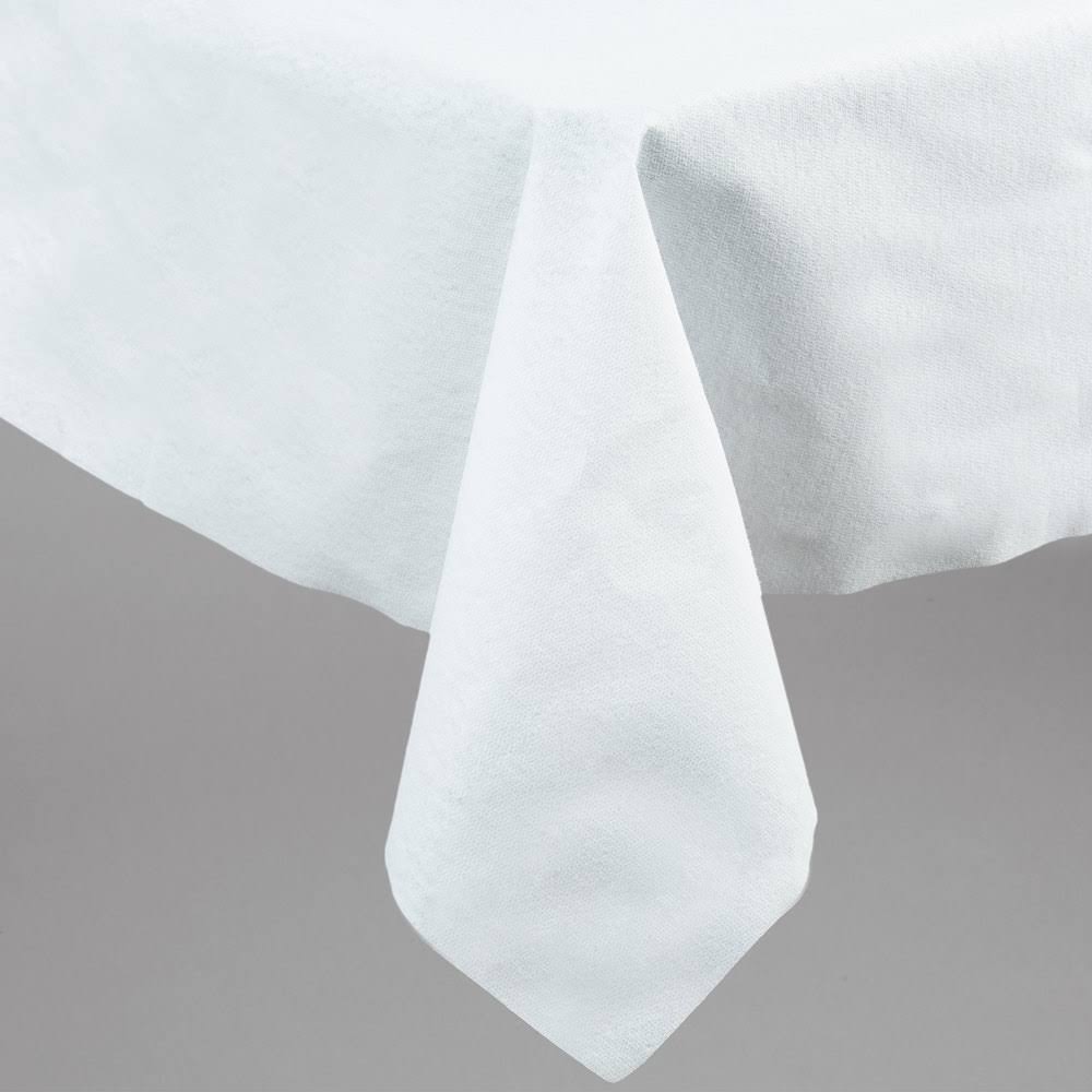 White Linen-Like Table Cover - 24/Case X3963